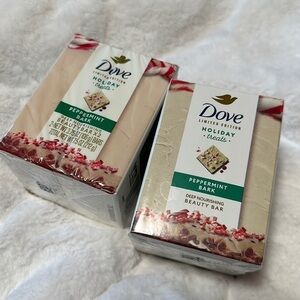 DOVE Limited Edition Holiday Treats Beauty Bar Soap Peppermint Bark 2 Pack